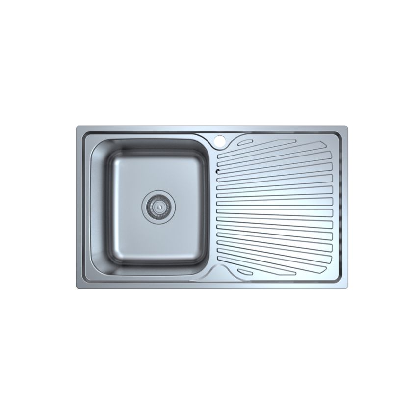 Otus Single Bowl & Drainer Kitchen Sink 800 x 480mm Left Hand Bowl
