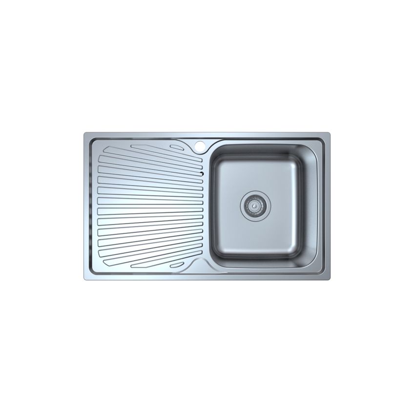 Otus Single Bowl & Drainer Kitchen Sink 800 x 480mm Right Hand Bowl