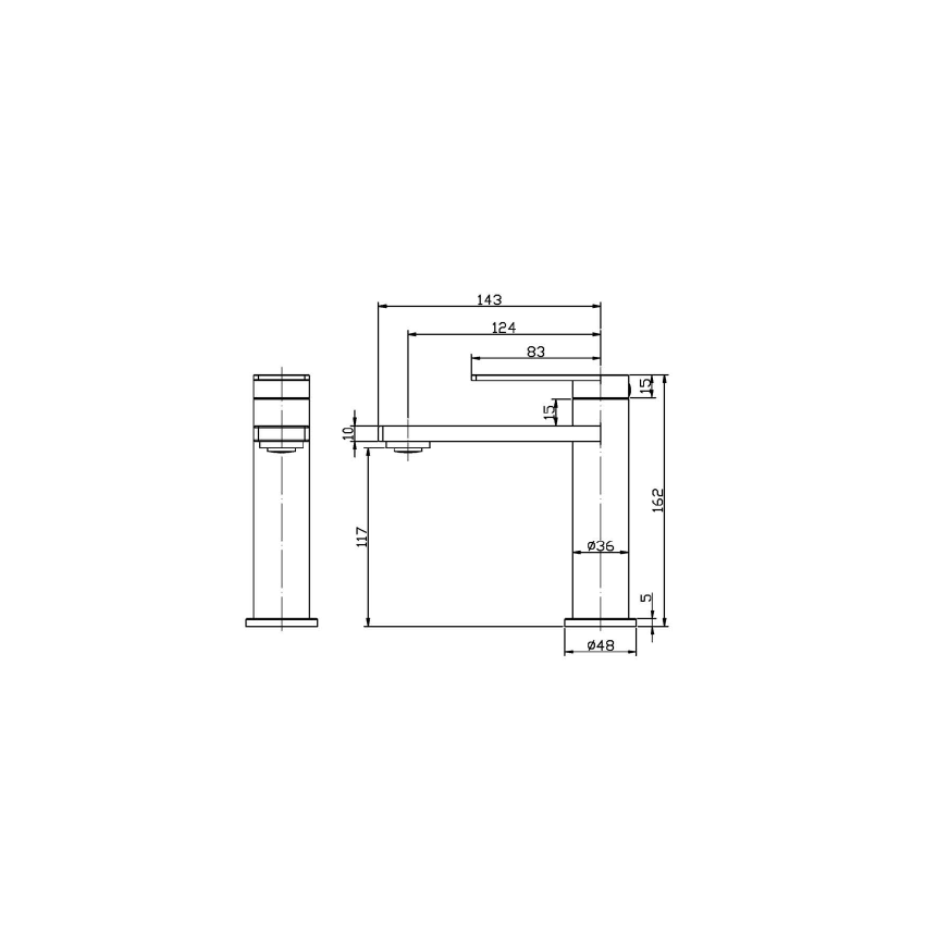 Ruki Basin Mixer Chrome