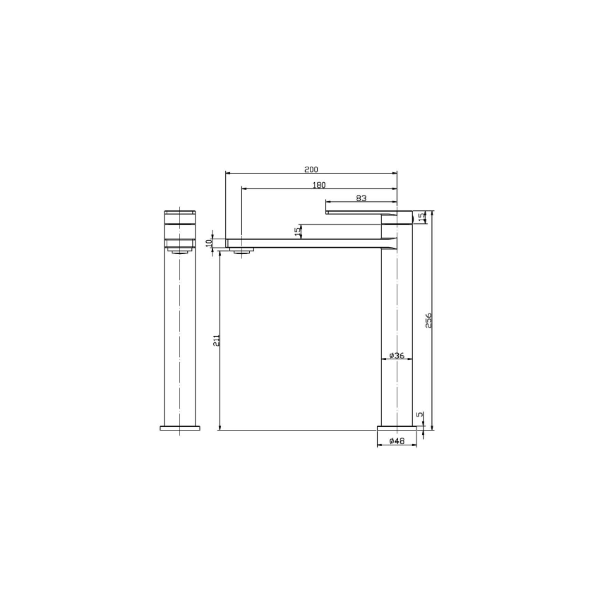 Ruki High Rise Basin Mixer Brushed Nickel