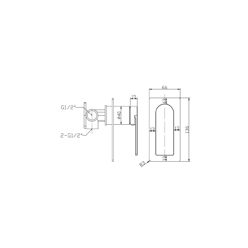 Ruki Wall Mixer Brushed Nickel