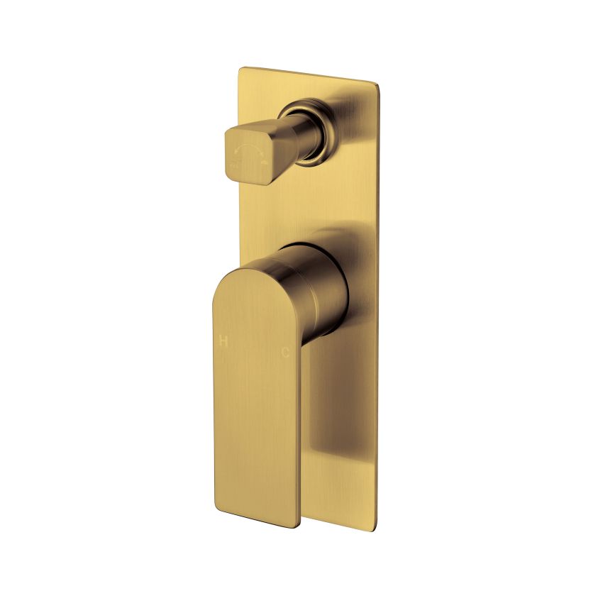 Ruki Wall Mixer with Diverter Brushed Gold