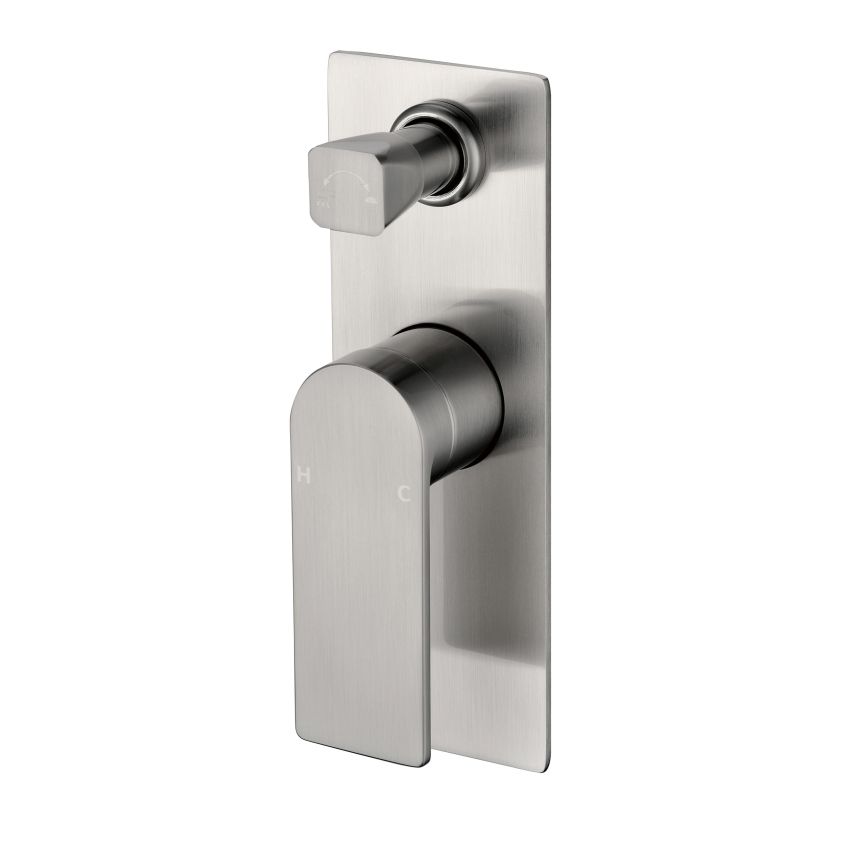 Ruki Wall Mixer with Diverter Brushed Nickel
