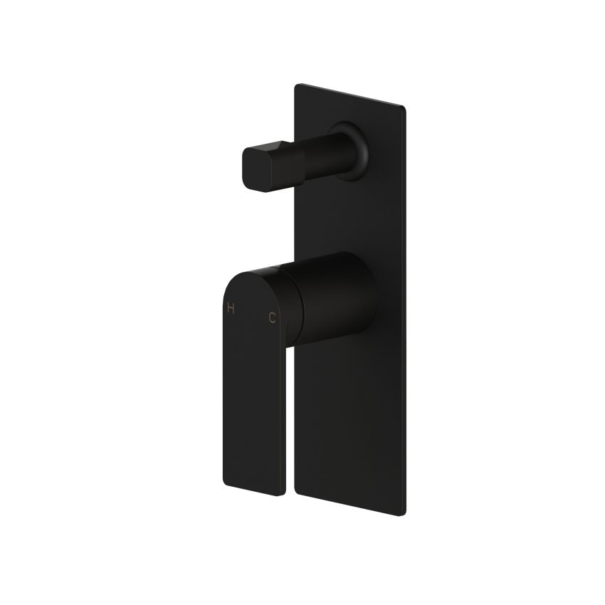 Ruki Wall Mixer with Diverter Matt Black