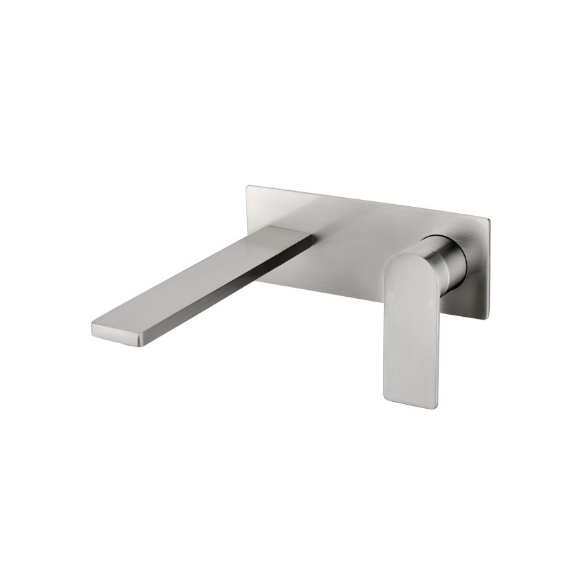 Ruki Wall Basin Mixer Brushed Nickel