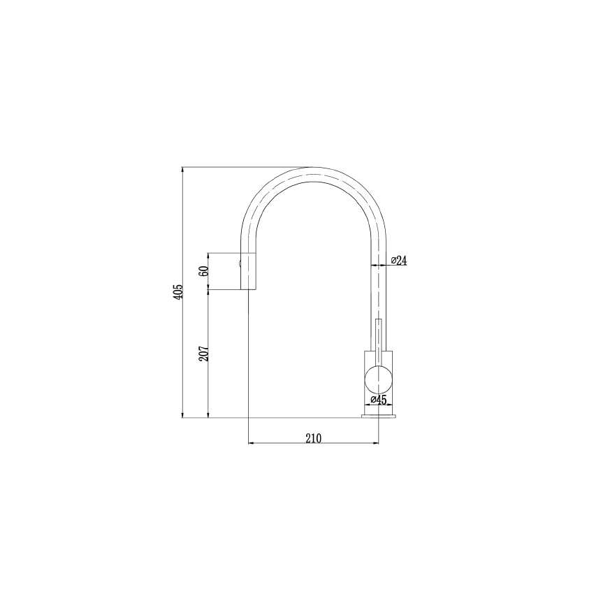 Otus Pull Out Sink Mixer Matte Black