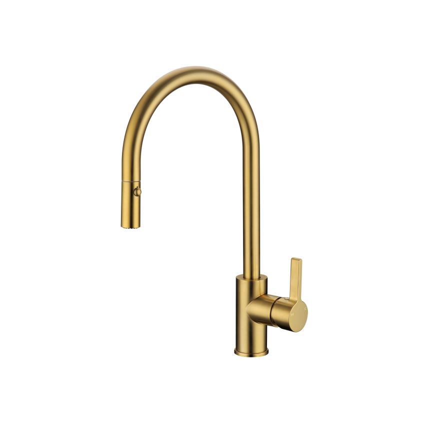 Otus Pull Out Sink Mixer Brushed Gold