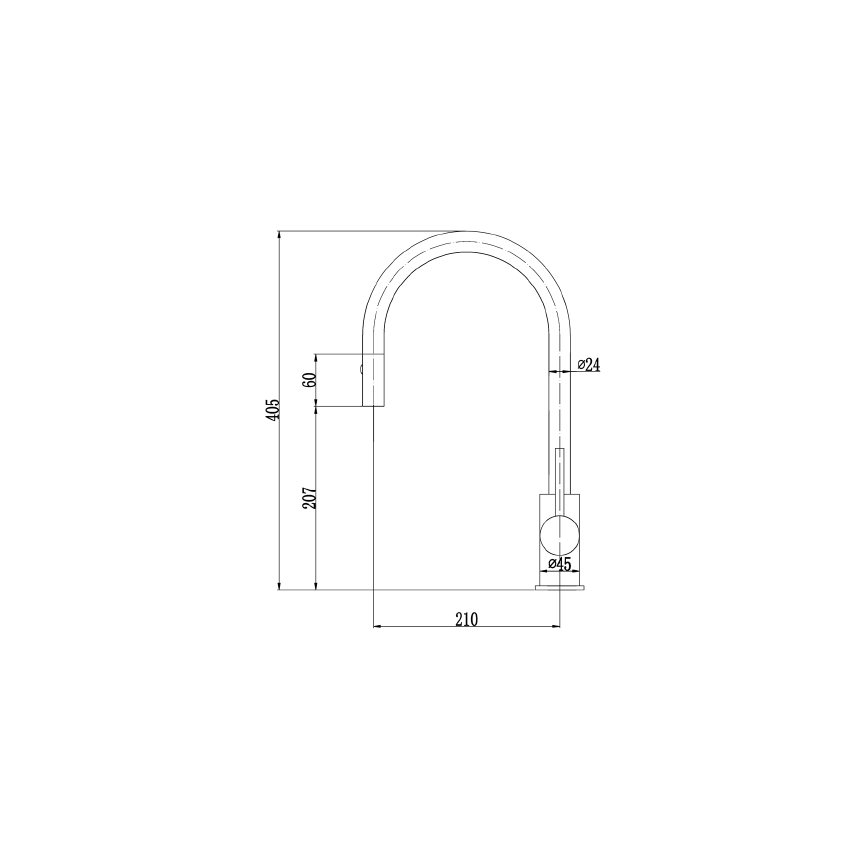 Otus Pull Out Sink Mixer Brushed Gold