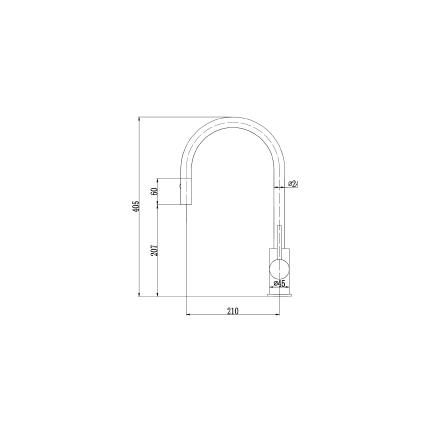 Otus Pull Out Sink Mixer Chrome