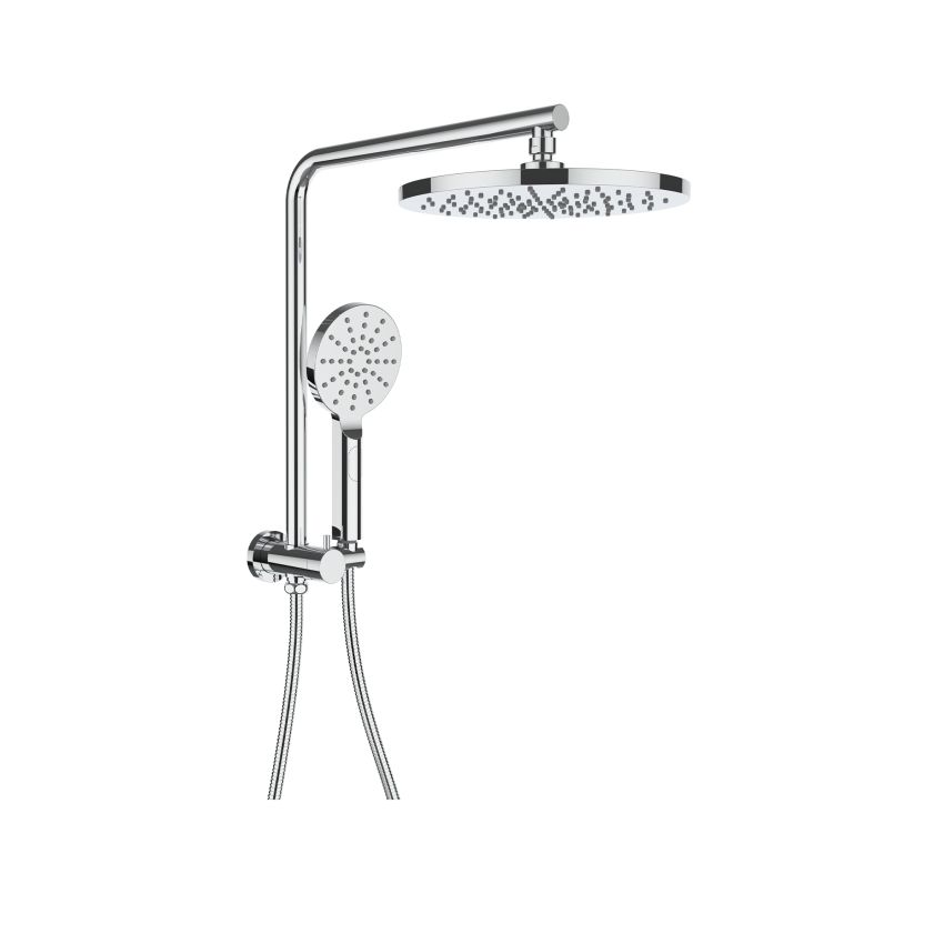 New Regal Round Mini Multi-function Shower Set Chrome, 250mm Plastic Shower Head