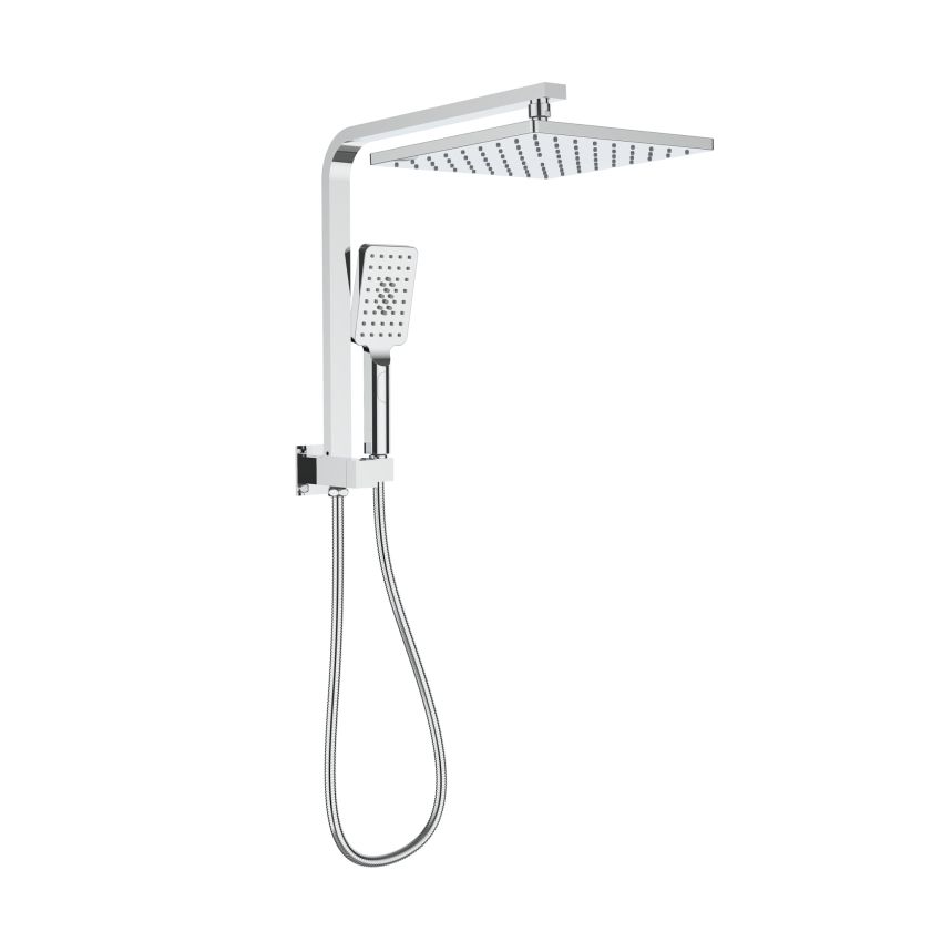 New Sando Square Mini Multi-function Shower Set Chrome, 250mm Plastic Shower Head