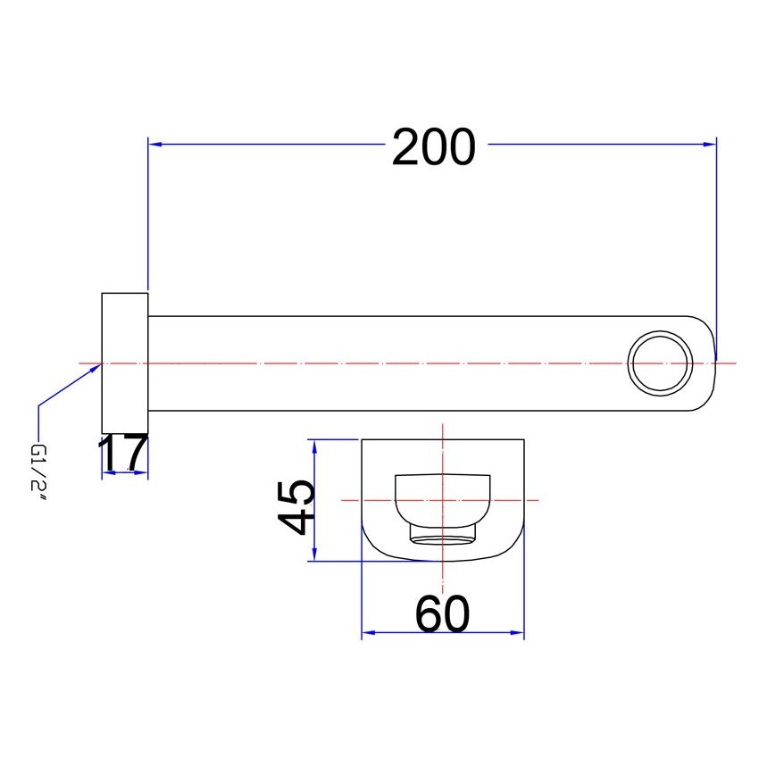 Eden Bath Spout 200mm Matt Black