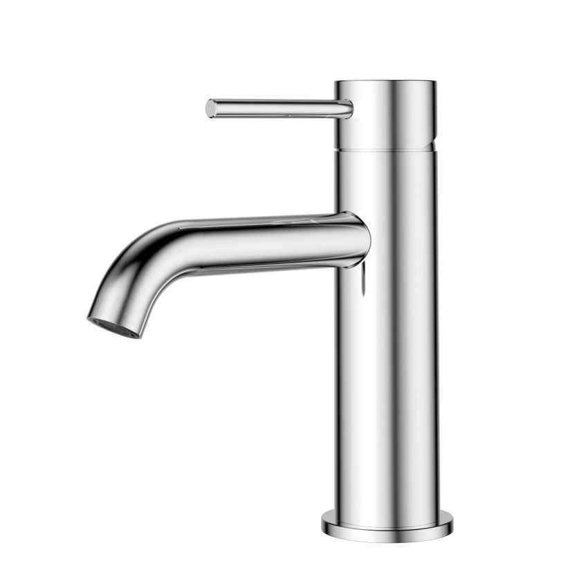 Otus Slimline SS Basin Mixer Curved Spout Chrome