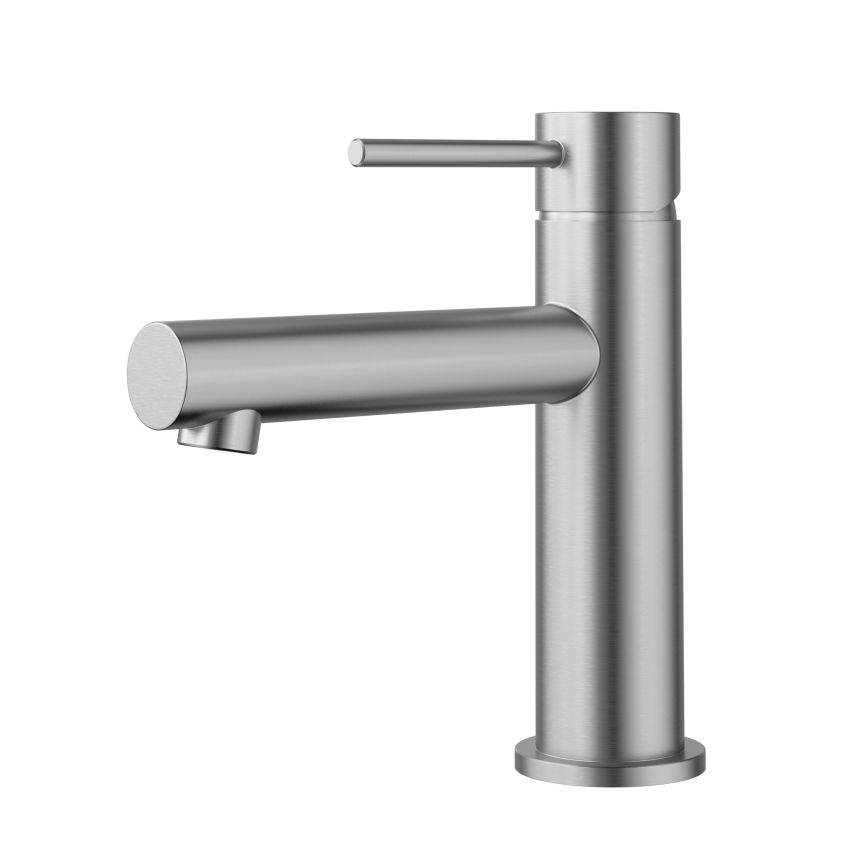Otus Slimline SS Basin Mixer Brushed Stainless Steel