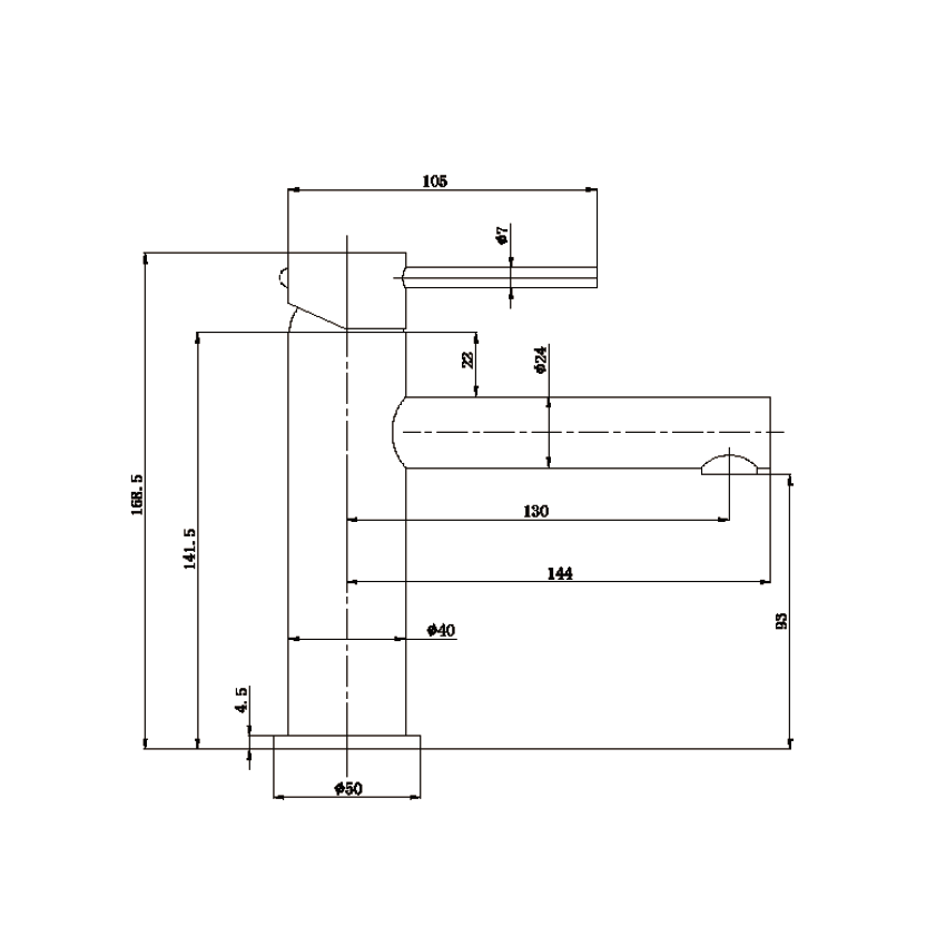 Otus Slimline SS Basin Mixer in Chrome