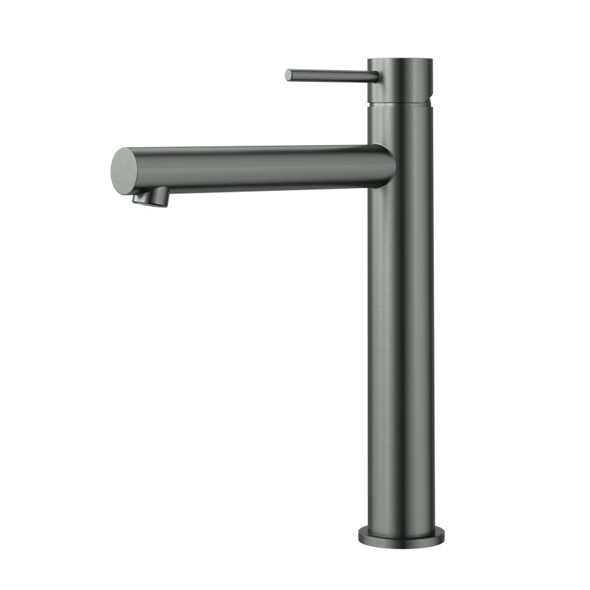 Otus Slimline SS Highrise Basin Mixer Gun Metal