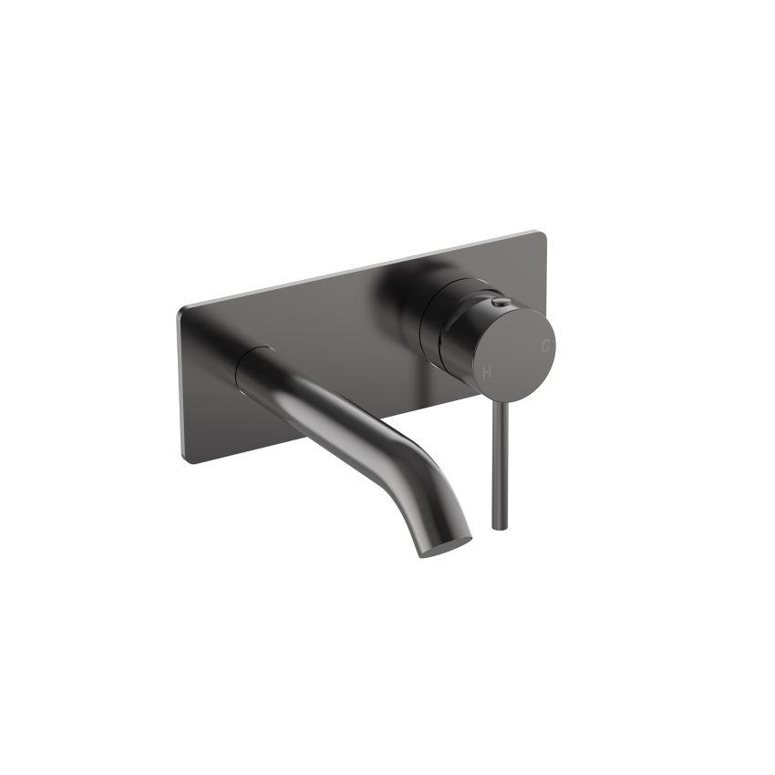 Otus Slimline SS Wall Basin Mixer Trim Kits Gun Metal
