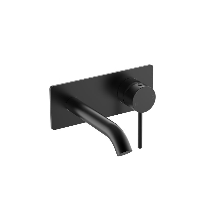Otus Slimline SS Wall Basin Mixer Trim Kits Matt Black