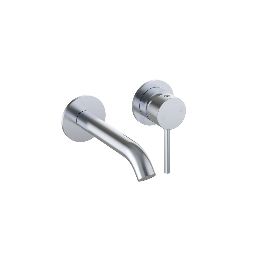 Otus Slimline SS Wall Basin Mixer Separate Back Plate Trim Kits Chrome