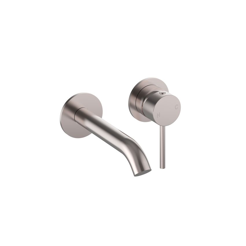 Otus Slimline SS Wall Basin Mixer Separate Back Plate Trim Kits Stainless Steel