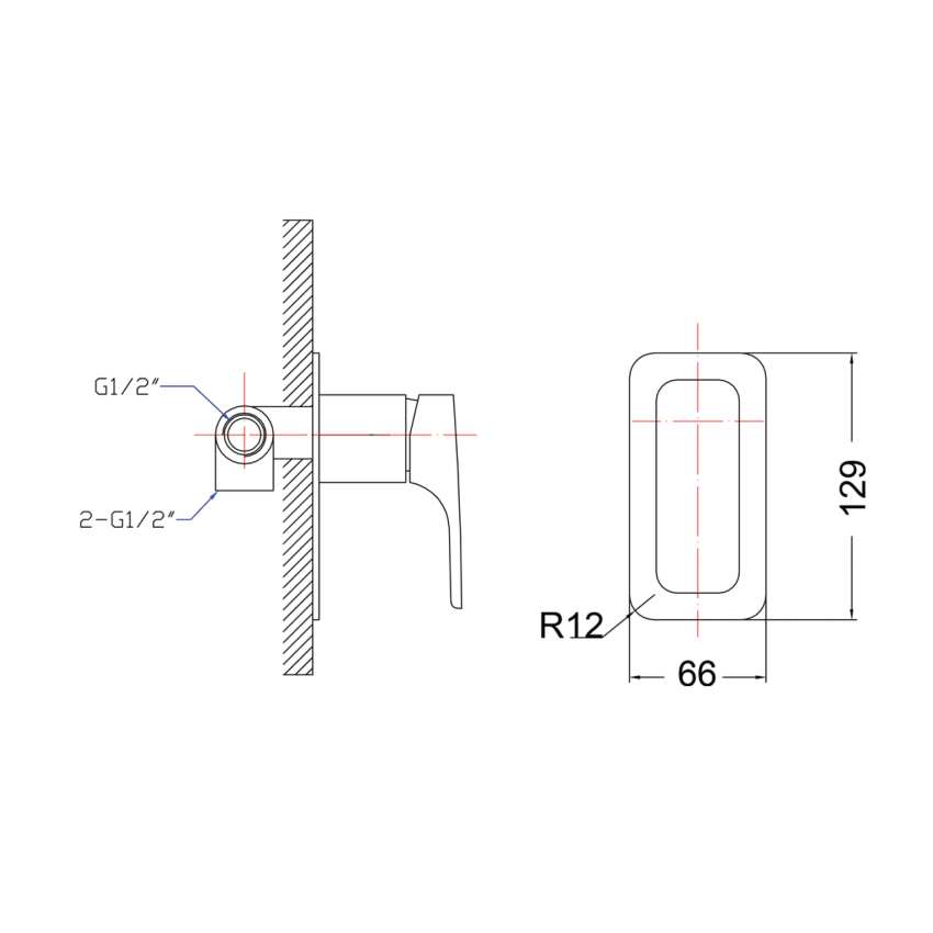 Eden Wall Mixer Matt Black