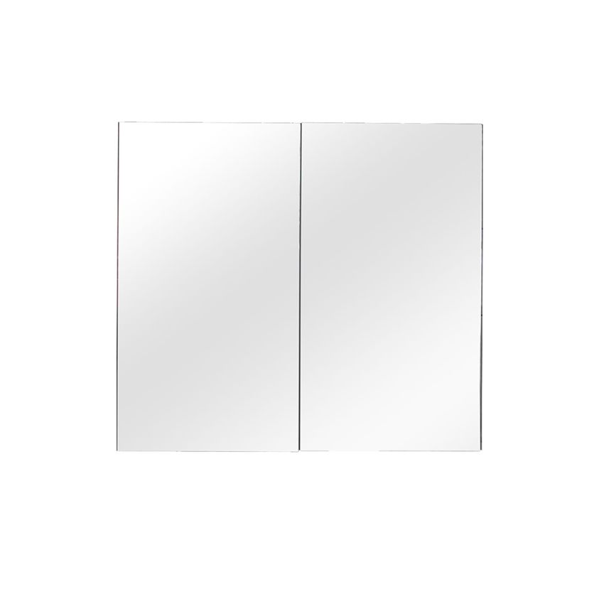 900mm Bathroom Mirror Cabinet Wall Hung PVC Pencil Edge Gloss White Shaving Storage Cabinet