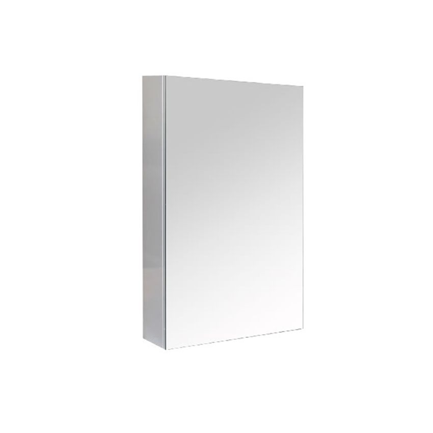 450mm Bathroom Mirror Cabinet Wall Hung PVC Pencil Edge Gloss White Shaving Storage Cabinet
