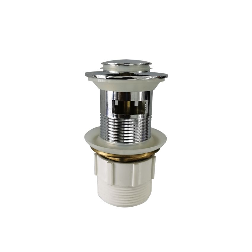 32mm Bathroom Chrome Solid Brass Basin Pop Up Waste with Overflow