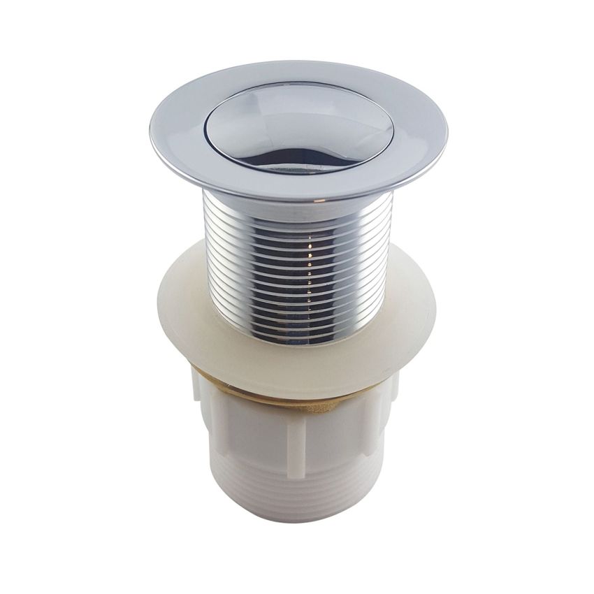 32mm Bathroom Chrome Solid Brass Basin Pop Up Waste No Overflow