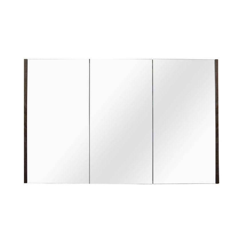 1200mm Dark Grey Pencil Edge Mirrored Bathroom Cabinet Wall-Mount Door Cupboard