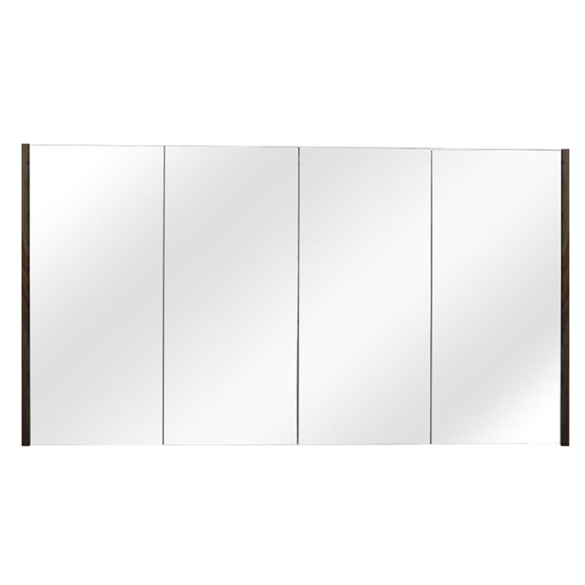 1500mm Pencil Edge Shaving Cabinet Dark Grey Wood Grain Texture 2 PAC Coating MDF Board