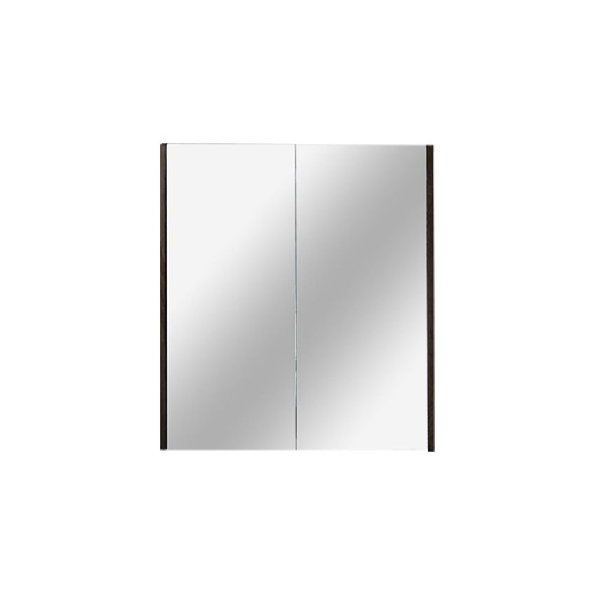600mm Pencil Edge Shaving Cabinet Dark Grey Wood Grain Texture 2 PAC Coating MDF Board