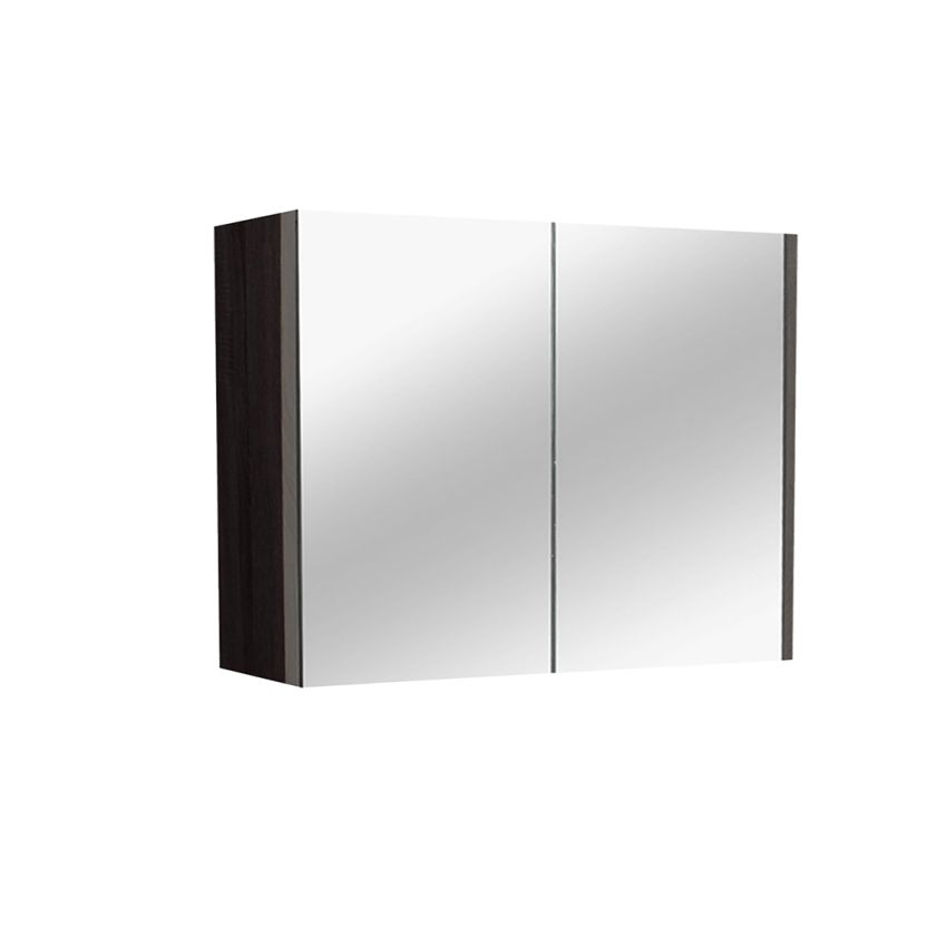 900mm Pencil Edge Shaving Cabinet Dark Grey Wood Grain 2 PAC Coating MDF Board