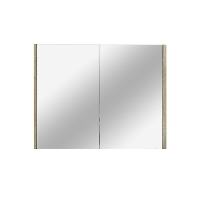 900mm Pencil Edge Shaving Cabinet White Oak Wood Grain 2 PAC Coating MDF Board