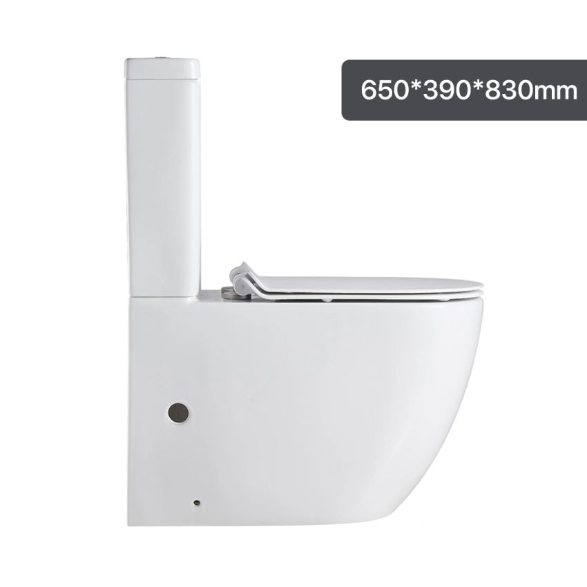 Bathroom Rimless Toilet Suites Tornado Flush Ceramic White