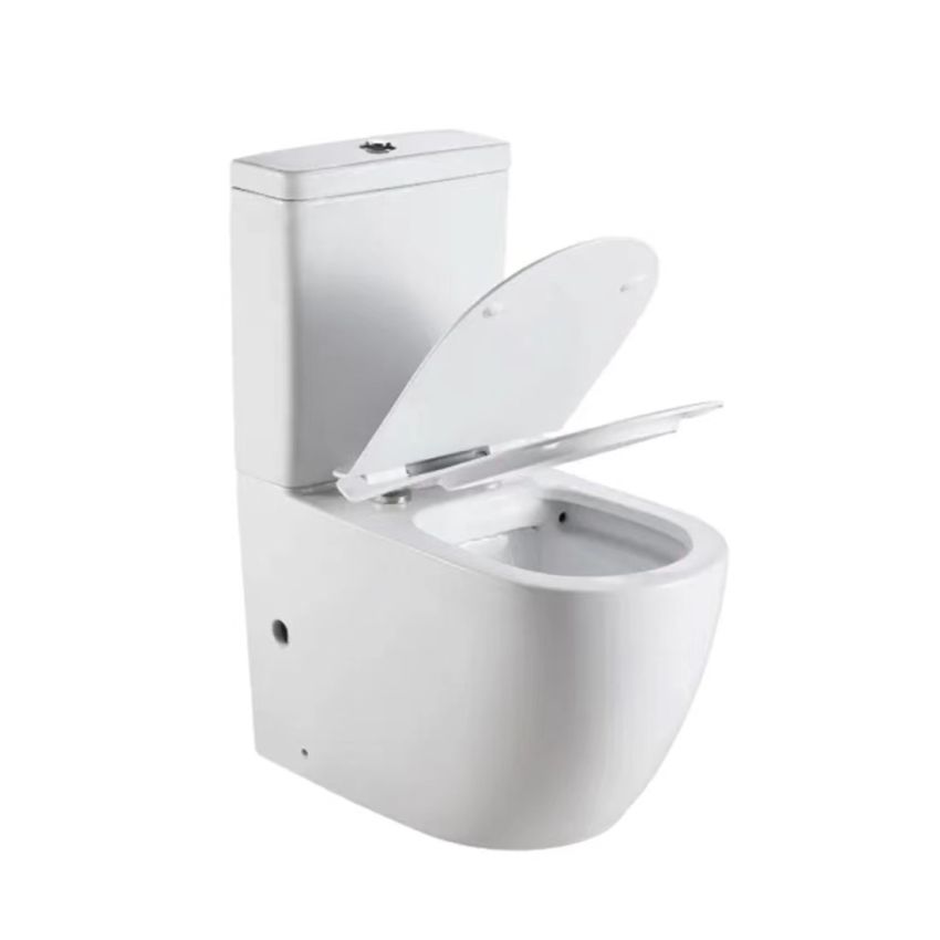 Bathroom Rimless Toilet Suites Tornado Flush Ceramic Matte White
