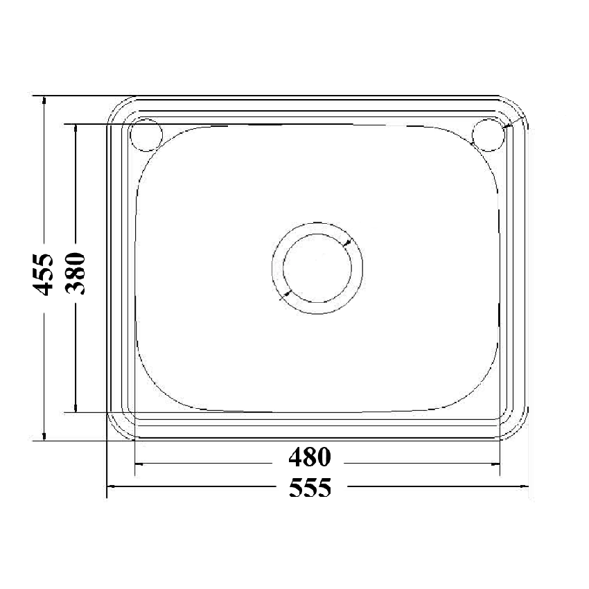 Eden 35L Laundry Sink 555 x 455mm