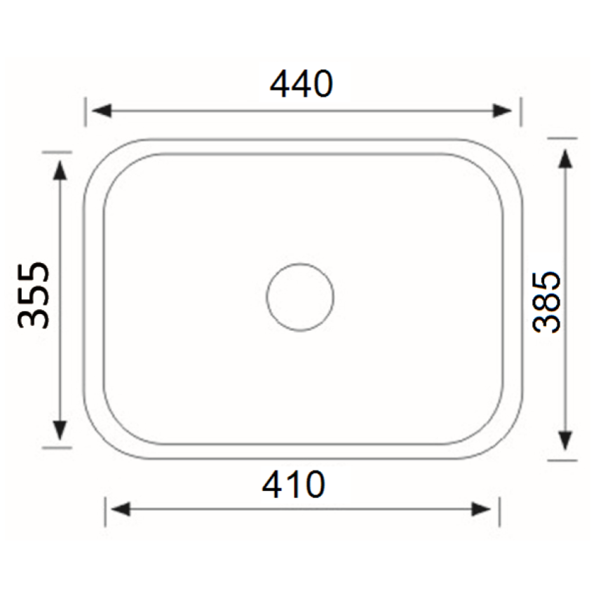 Cora Kitchen Sink Undermount Sink 445 x 395mm