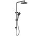 Cora Round Multi-function Shower Set Gun Metal, 200mm Plastic Shower Head