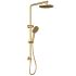 Cora Round Multi-function Shower Set Brushed Gold, 200mm Plastic Shower Head