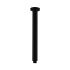 Round Vertical Shower Arm Matte Black 300mm