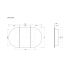 1200mm Oval Shape Matte White Finish Bathroom Mirror Cabinet Shaving Storage