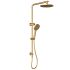 Cora Round Multi-function Shower Set Brushed Gold, 250mm Plastic Shower Head
