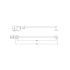 Otus Slimline Single Towel Rail 600mm Brushed Gold