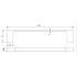 Cora Round Cornered Rectangle Single Towel Rail 300mm  Chrome