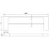 Cora  Double Towel Rail 800mm Brushed Gold