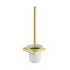 Cora Round Cornered Rectangle Toilet Brush Holder Brushed Gold
