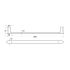 Flores Single Towel Rail 800mm Brushed Nickel