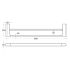 Flores Double Towel Rail 800mm Gun Metal