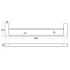 Ceram Double Towel Rail 600mm Brushed Gold 